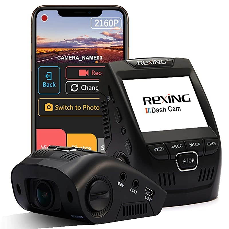 V14K Ultra HD Car Dash Cam 24quot LCD Screen WiFi 170&deg; Wide Angle Dashboard Camera Recorder with GSensor WDR Loop Recording Supercapacitor Mobile App 256GB Supported