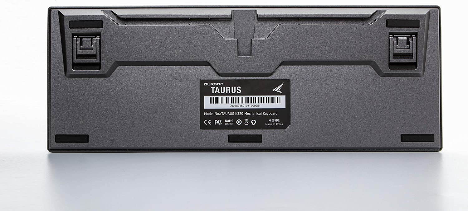 Durgod Taurus K320 TKL Mechanical Gaming Keyboard - 87 Keys - Double Shot PBT - NKRO - USB Type C (Cherry Blue, Space Grey)
