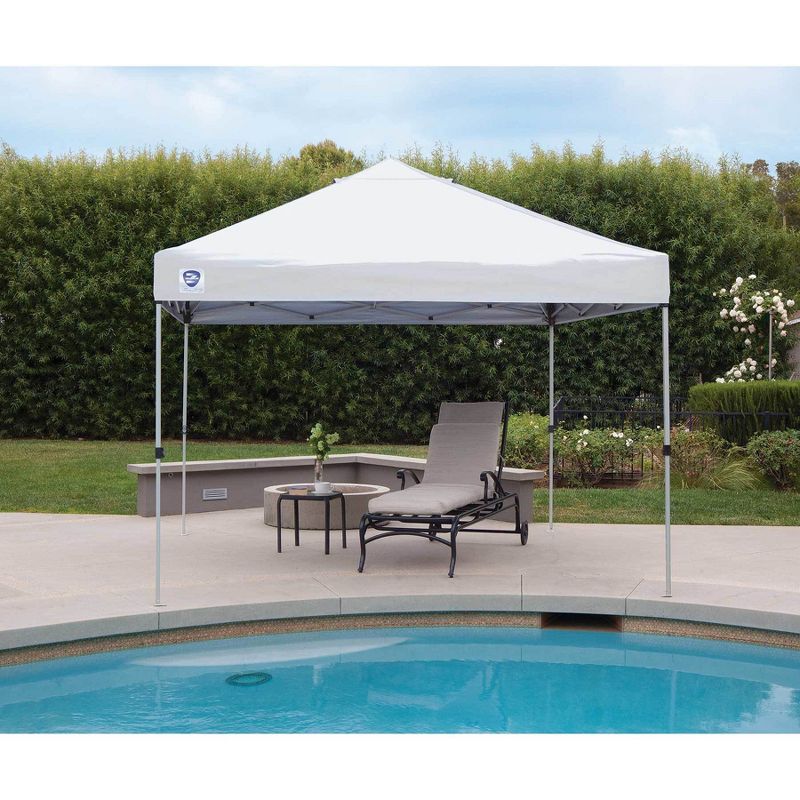 Z-Shade 10' x 10' Peak Canopy Straight Leg Instant Shelter with Screen & Weights