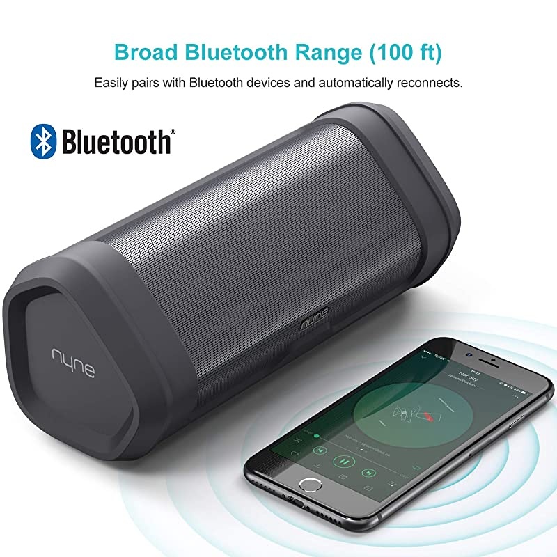 Boost Portable Bluetooth Speakers with Premium Stereo Sound IP67 Water amp Dust Proof 20 Hours Playtime 100 ft Range Builtin Power Bank and Mic Loud Wireless SpeakerGrey