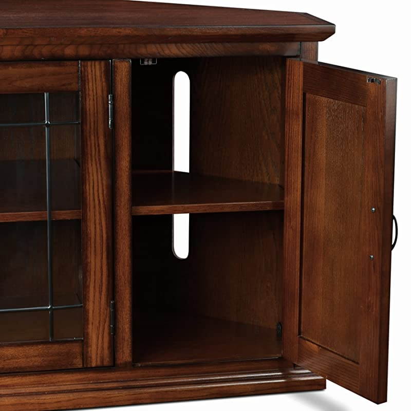 Riley Holliday Corner TV Stand, Burnished Oak