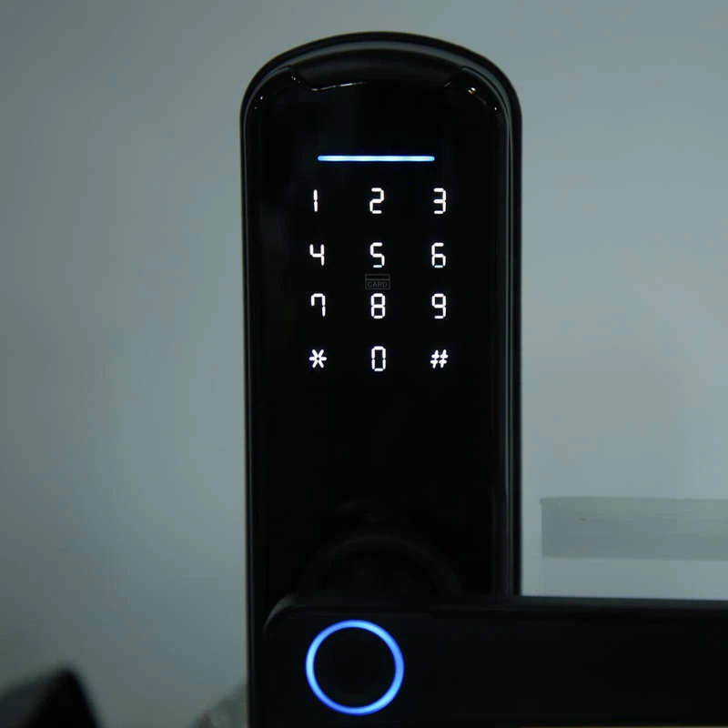 Keyless Entry Door Smart Door Lock Fingerprint Password IC Card Household Anti-Theft WiFi with 2 Mechanical Keys Password Lock