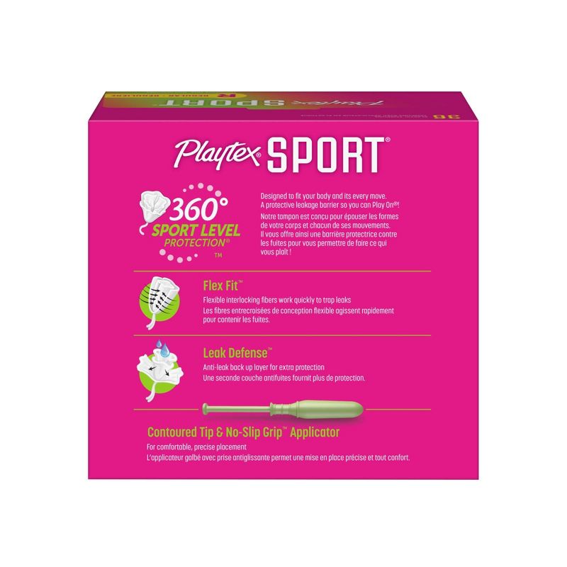 Playtex Sport Tampons - Plastic - Unscented - Regular - 36ct