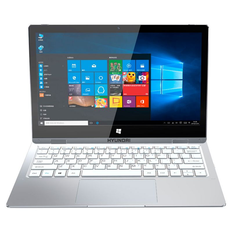 Hyundai FlipNote 11 - 11.6" 2in1 Touchscreen Metal Laptop, Full HD 1920x1080, Celeron, 4GB RAM, 64GB, Security Fingerprint Sensor, Expandable M.2 SSD 