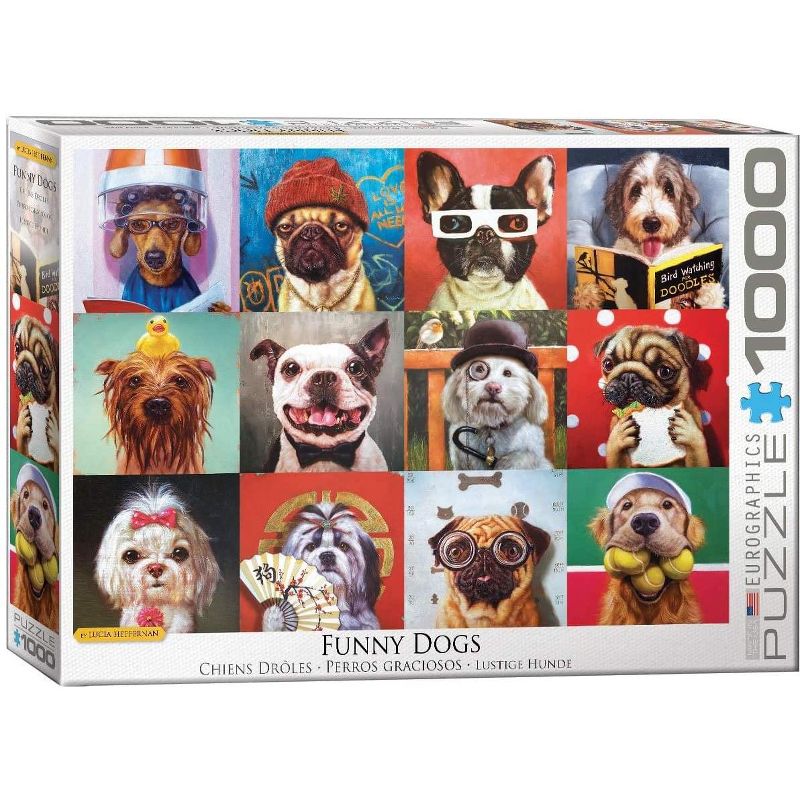 Eurographics Inc. Funny Dogs by Lucia Heffernan 1000 Piece Jigsaw Puzzle