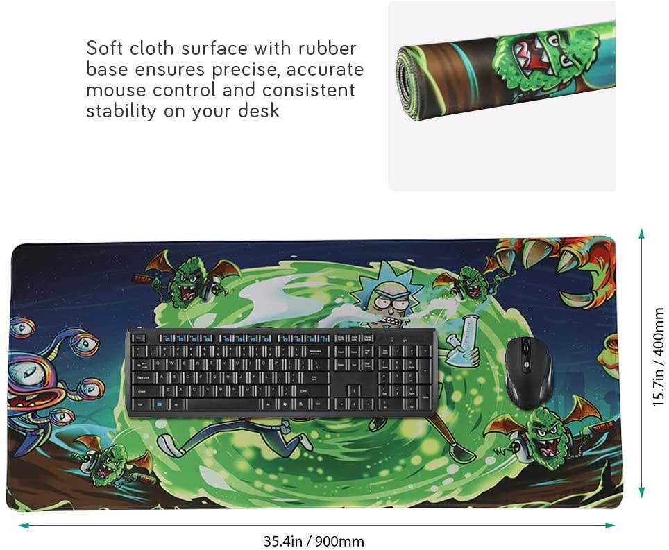 Professional Large Gaming Mouse Pad Extended Mouse Mat Waterproof Mouse Pad with Non-Slip Rubber Base Game Mouse Mat Ideal for Desk Cover, Computer Keyboard, PC and Laptop (90x40 daguaiY38)