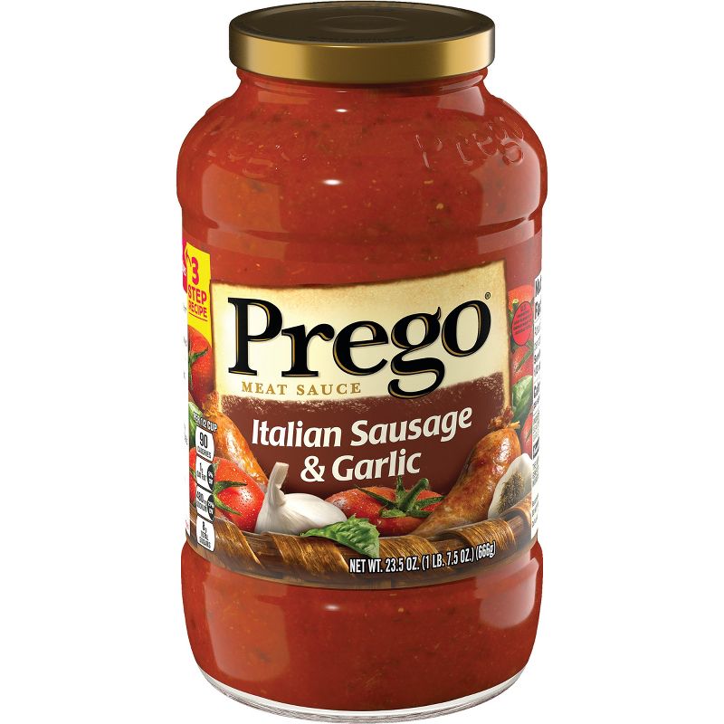 Prego Italian Sausage & Garlic Meat Italian Sauce 23.5oz