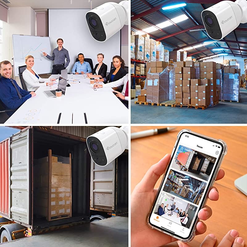 Rechargeable BatteryPowered Wireless Outdoor Security Camera with Alexa Support 3 Camera