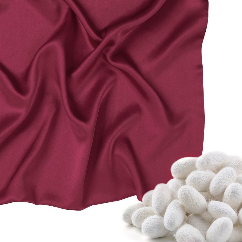 1 Pc 20&rdquo; x 30" Silk for Facial Beauty and Hair Pillow Case Black - PiccoCasa