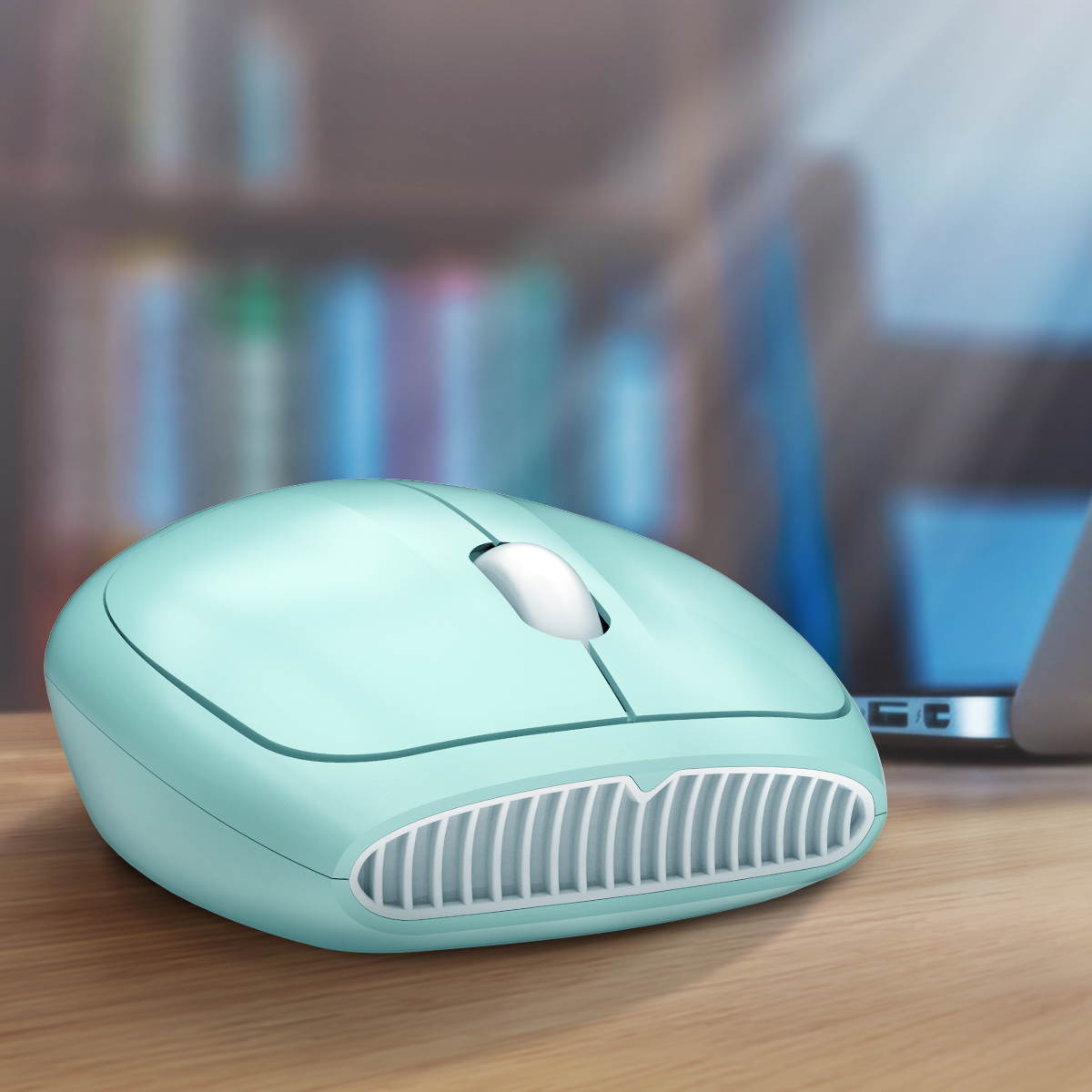 MOFII Wireless Mouse, 2.4G Slim Cordless Mouse with USB Receiver Portable Mobile Computer Mice for PC, Notebook, Chromebook, MacBook, Tablet, Laptop Windows (Light Blue)