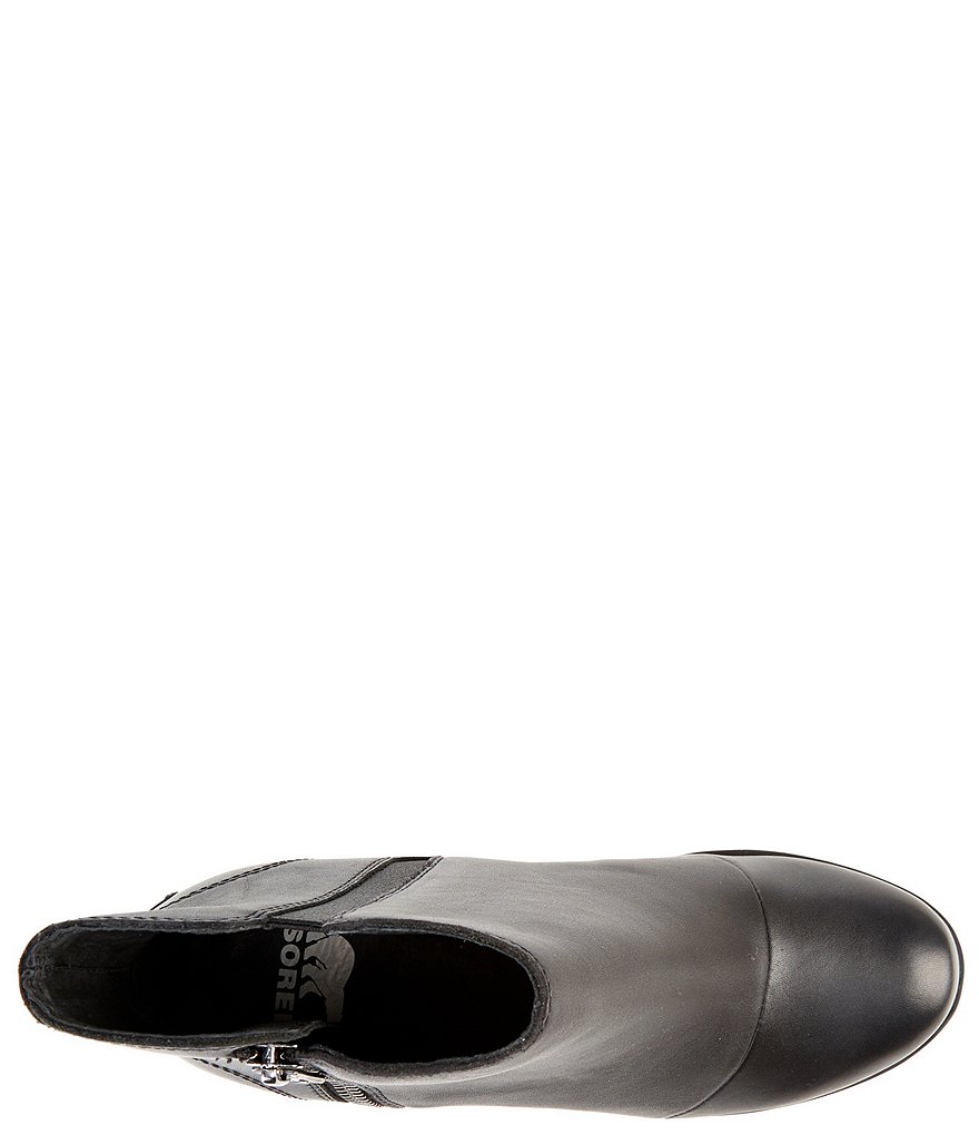 Sorel Joan Uptown Side Zip Waterproof Leather Wedge Booties