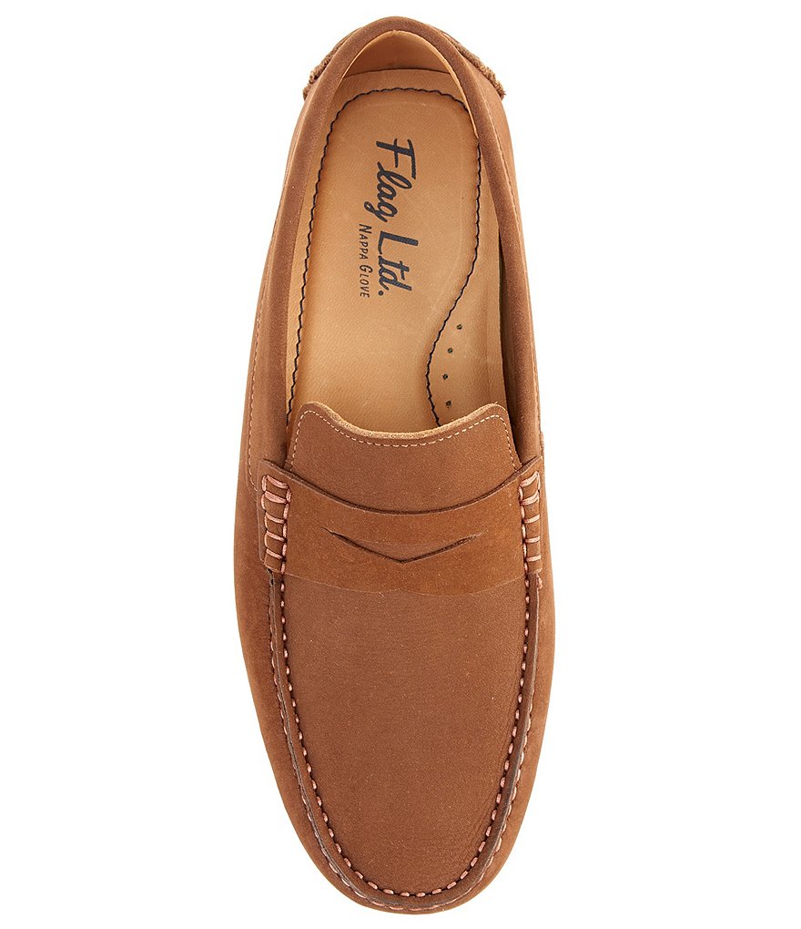 Flag LTD. Men's Morgan Suede Leather Penny Loafer Moccasins