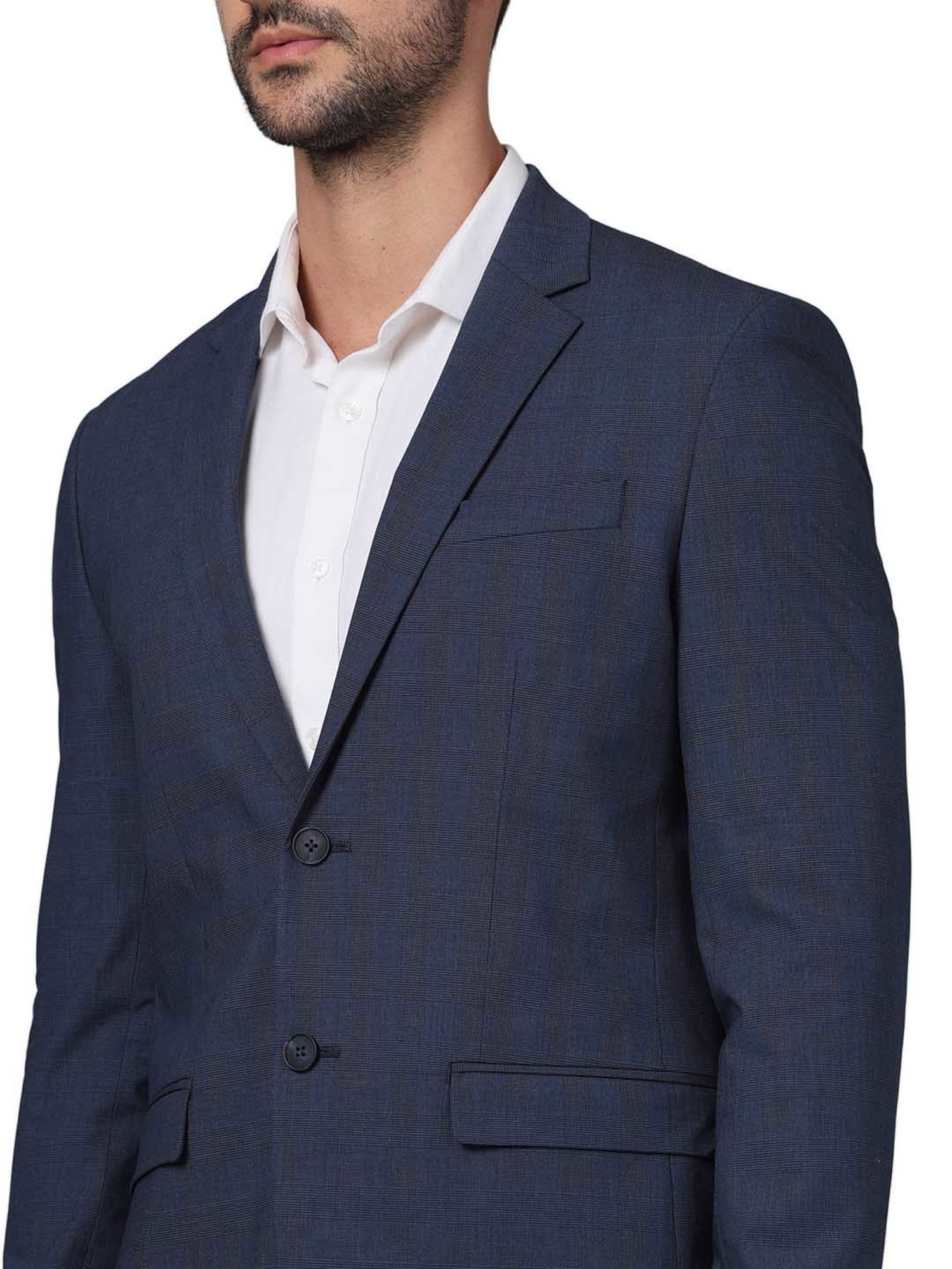 celio* Navy Slim Fit Blazer
