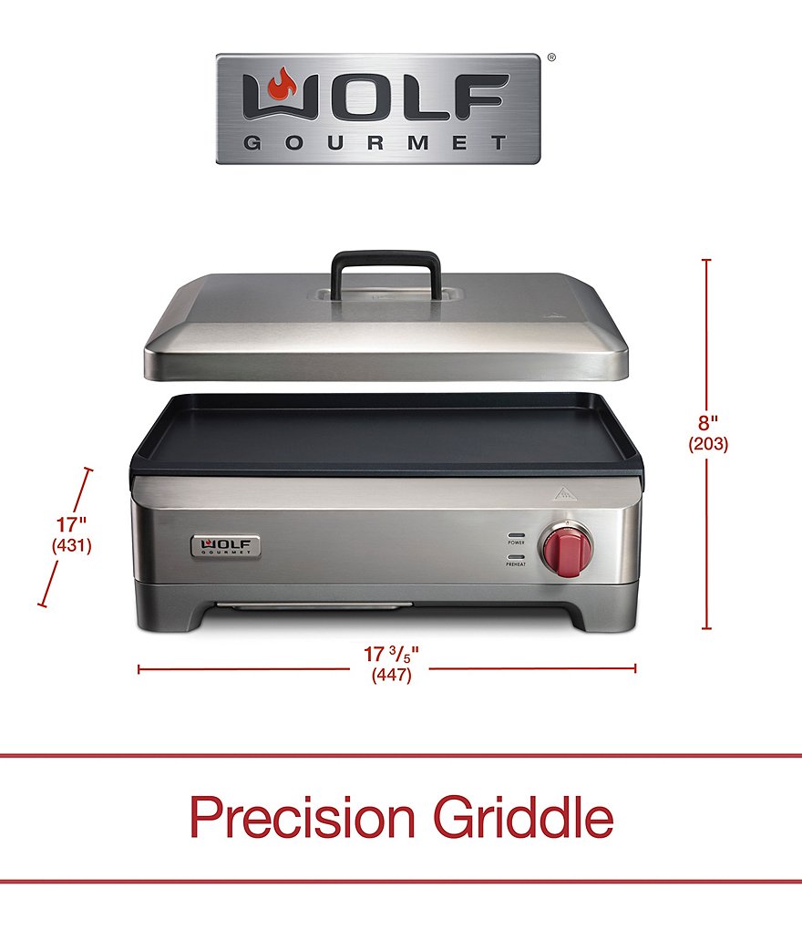 Wolf Gourmet Electric Griddle with Red Knob