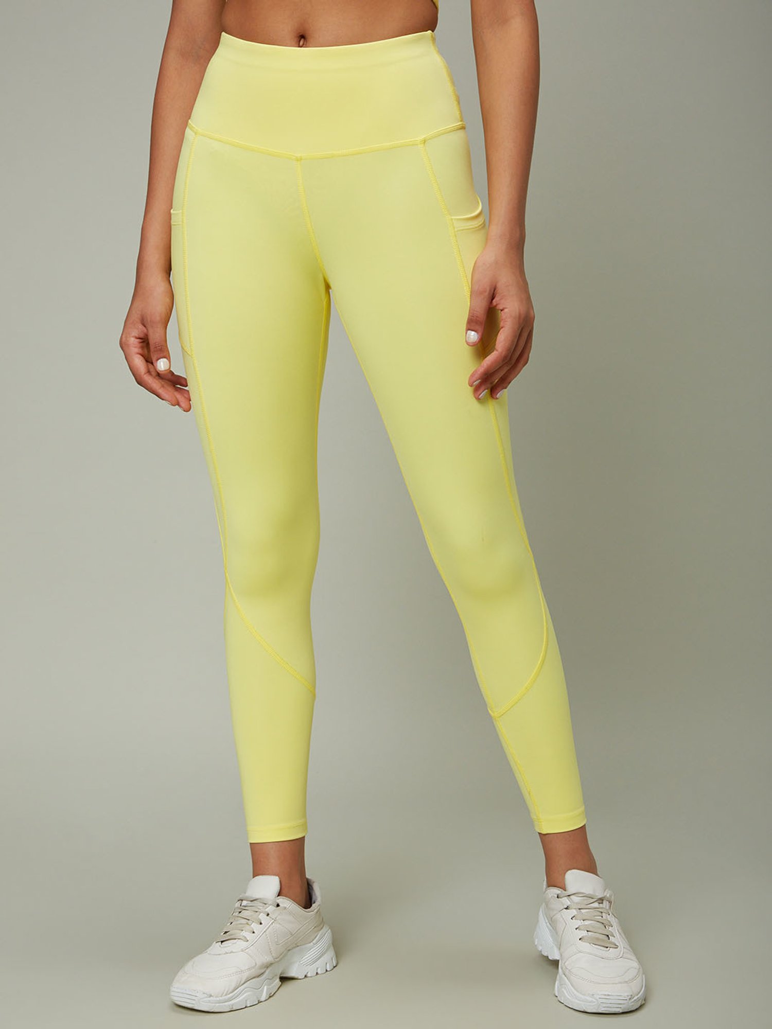 SILVERTRAQ Yellow Relaxed Fit Leggings