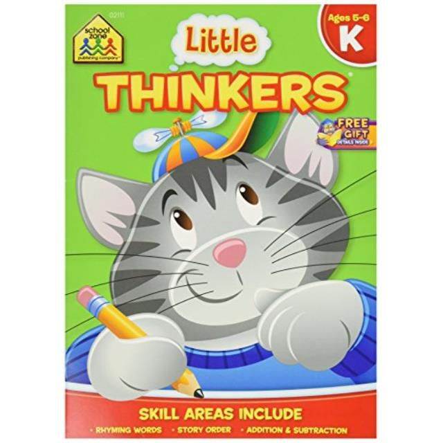 school zone preschool 32 pages little thinkers kindergarten workbook