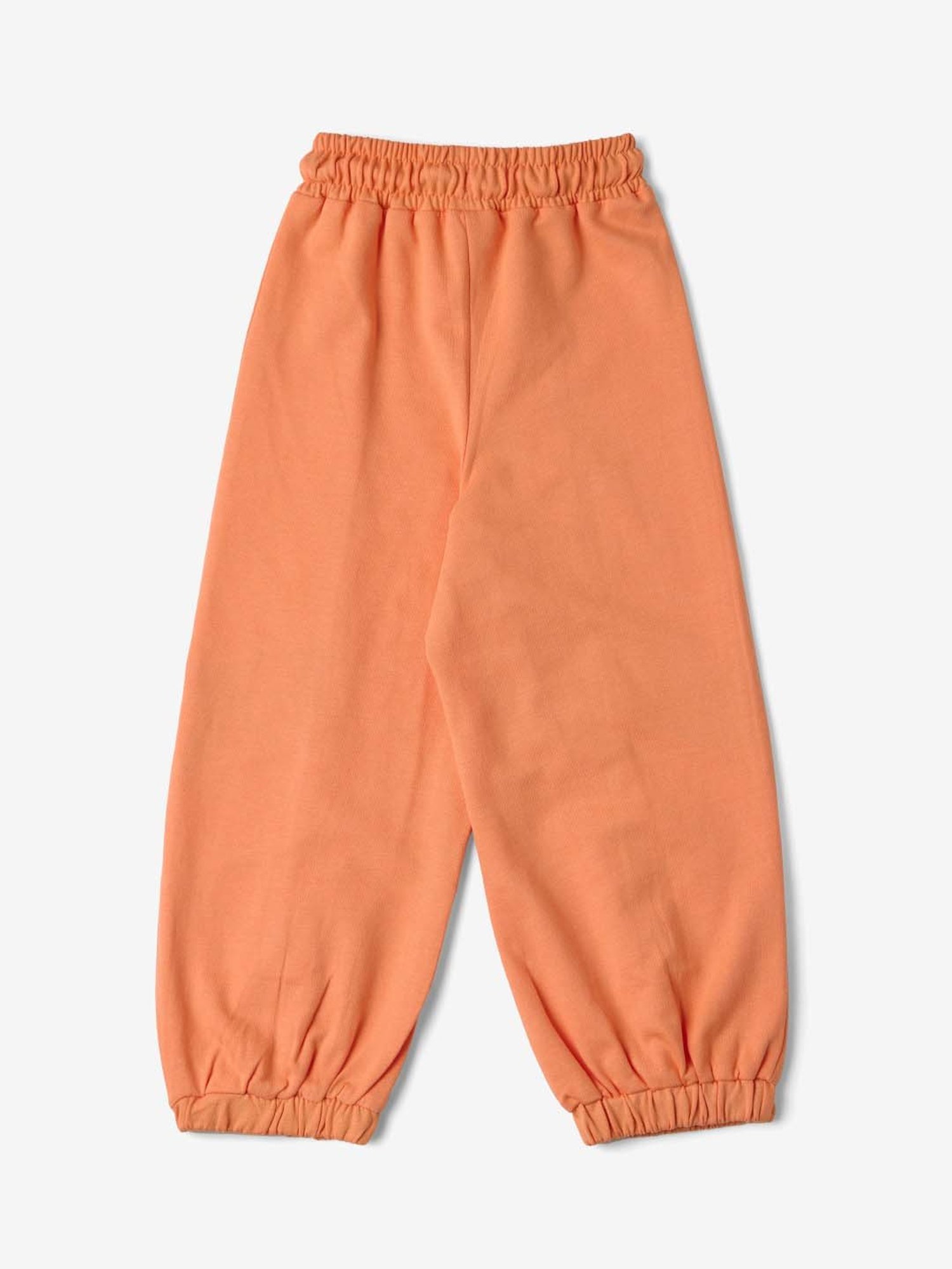 The Souled Store Kids Orange & White Cotton Cut N Sew Joggers