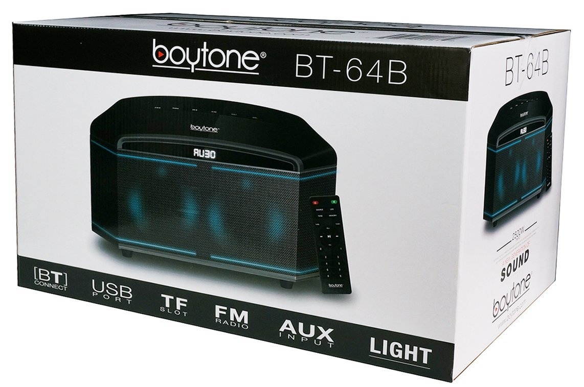 Boytone BT-64B Wireless Bluetooth Premium HiFi Stereo Home Theater Clear Sound FM Radio USB SD MP3