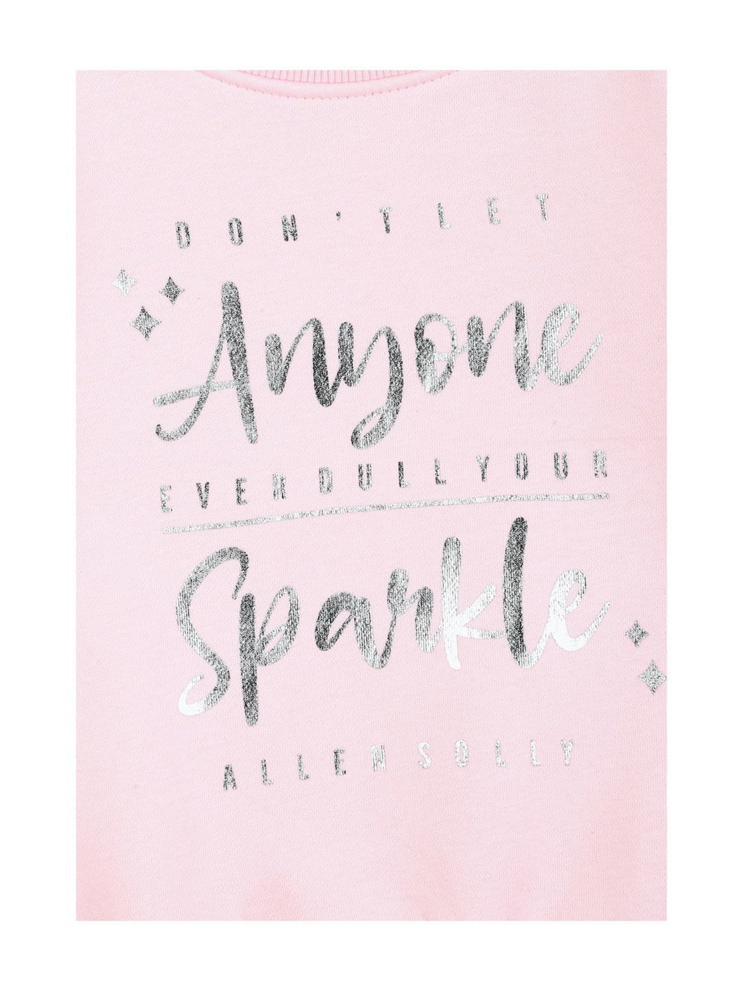 KIDS ONLY Blue Cotton Embroidered Full Sleeves Sweatshirt