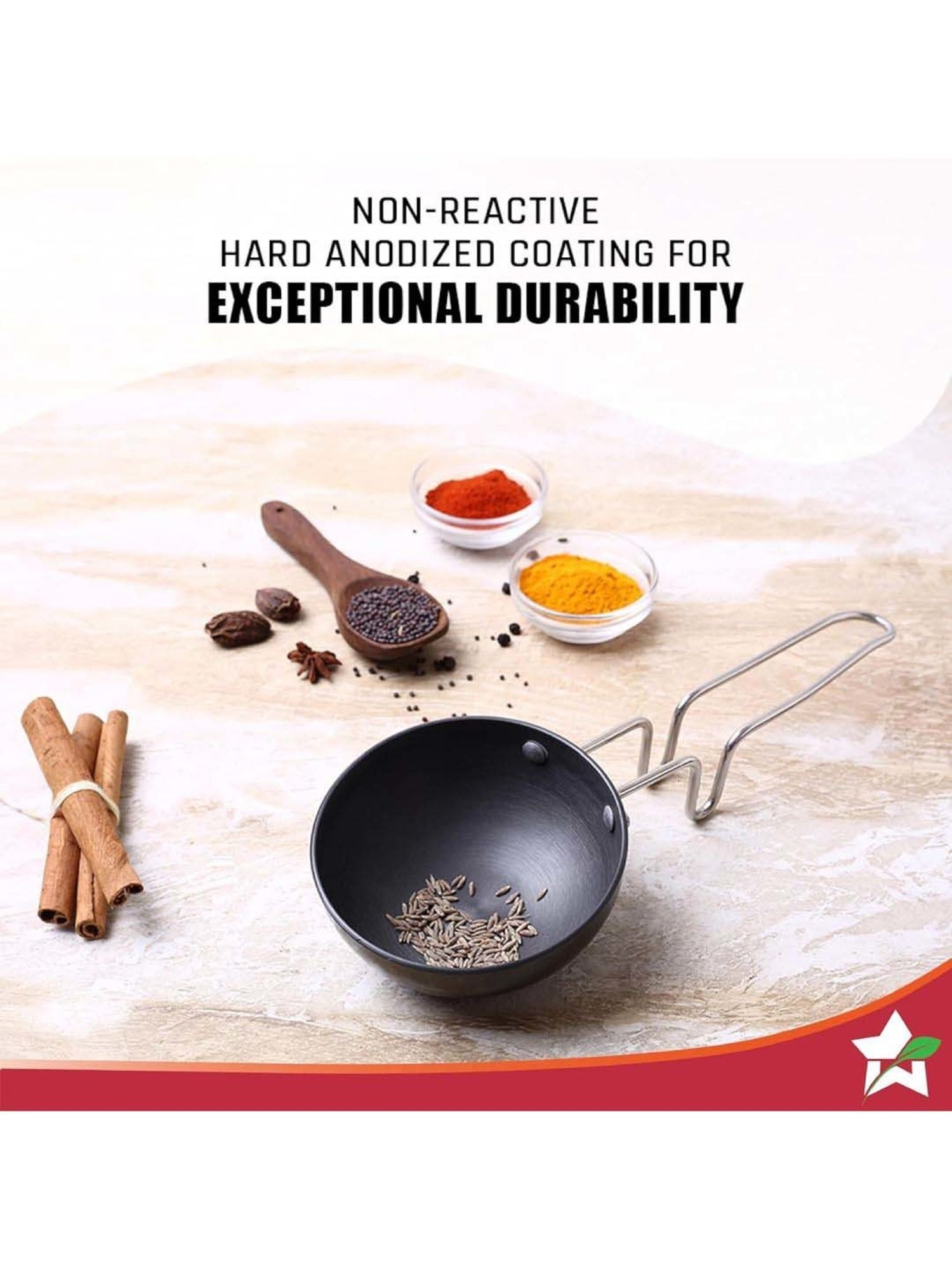 Wonderchef Hard Anodized 10 cm Tadka Pan