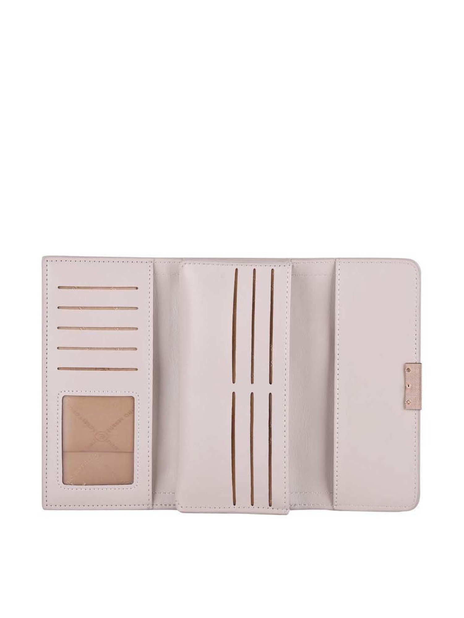 Lino Perros Grey Animal Effect Tri-Fold Wallet for Women