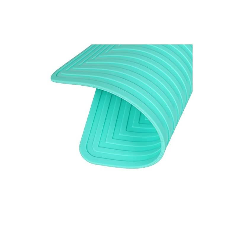 Pack Large Silicone Trivet Mats / Hot Pads, Heat Resistant Pot Holder,9"x1" Non Slip Flexible Durable Pot Coaster Kitchen Table Mats (Teal)