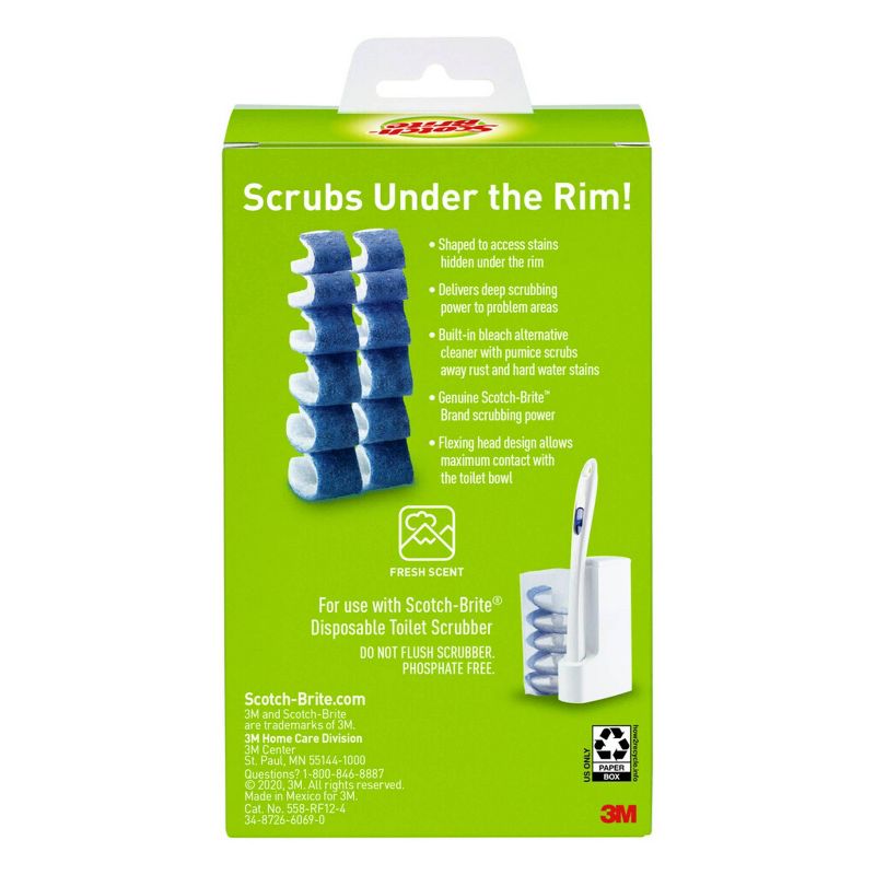 Scotch-Brite Disposable Toilet Scrubber Refills - 12ct