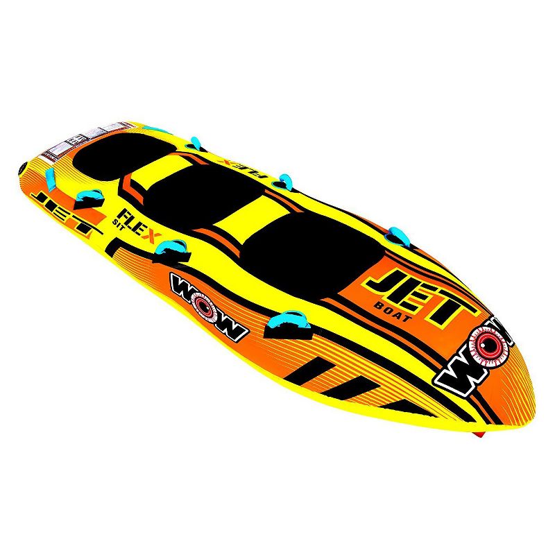 WOW Watersports Stable Torpedo 3 Person Comfortable and Safe Inflatable Inline Water Towable Jet Boat, Yellow