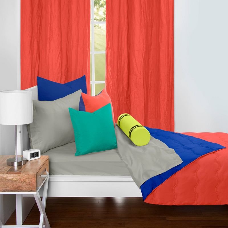 Crayola Pointillist Pansy Curtain Panel