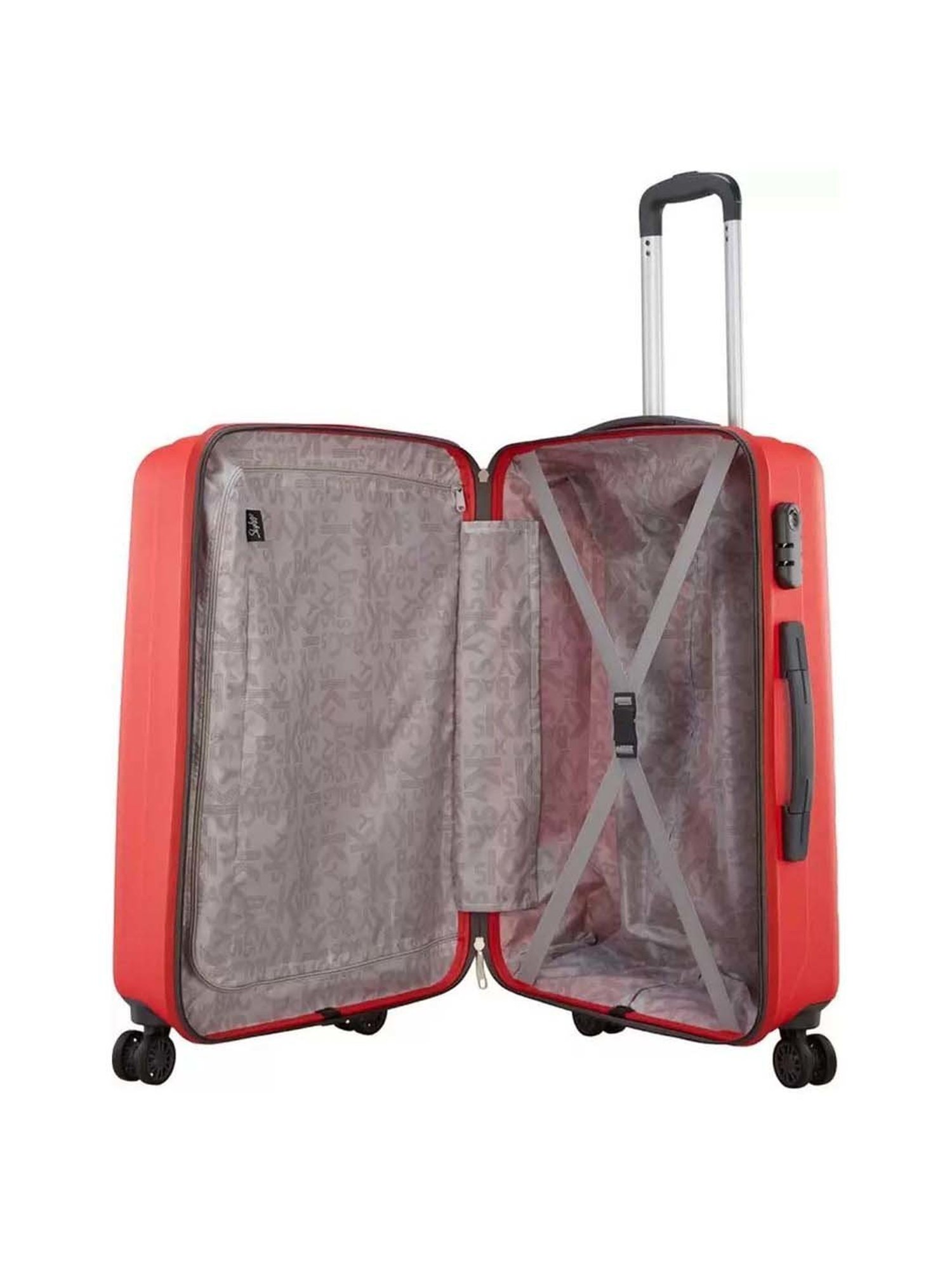 Skybags Zap Red Printed Hard Medium Trolley Bag - 49.5 cm