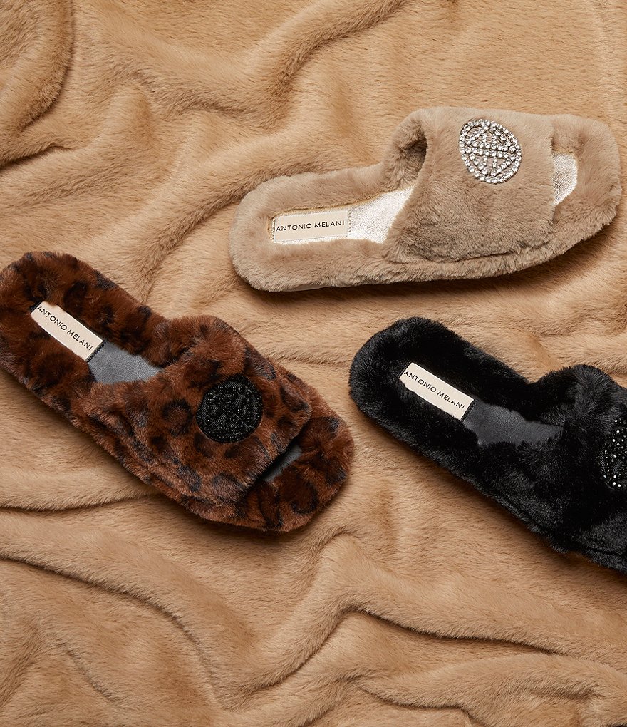 Antonio Melani Lushhh Faux Fur Slippers