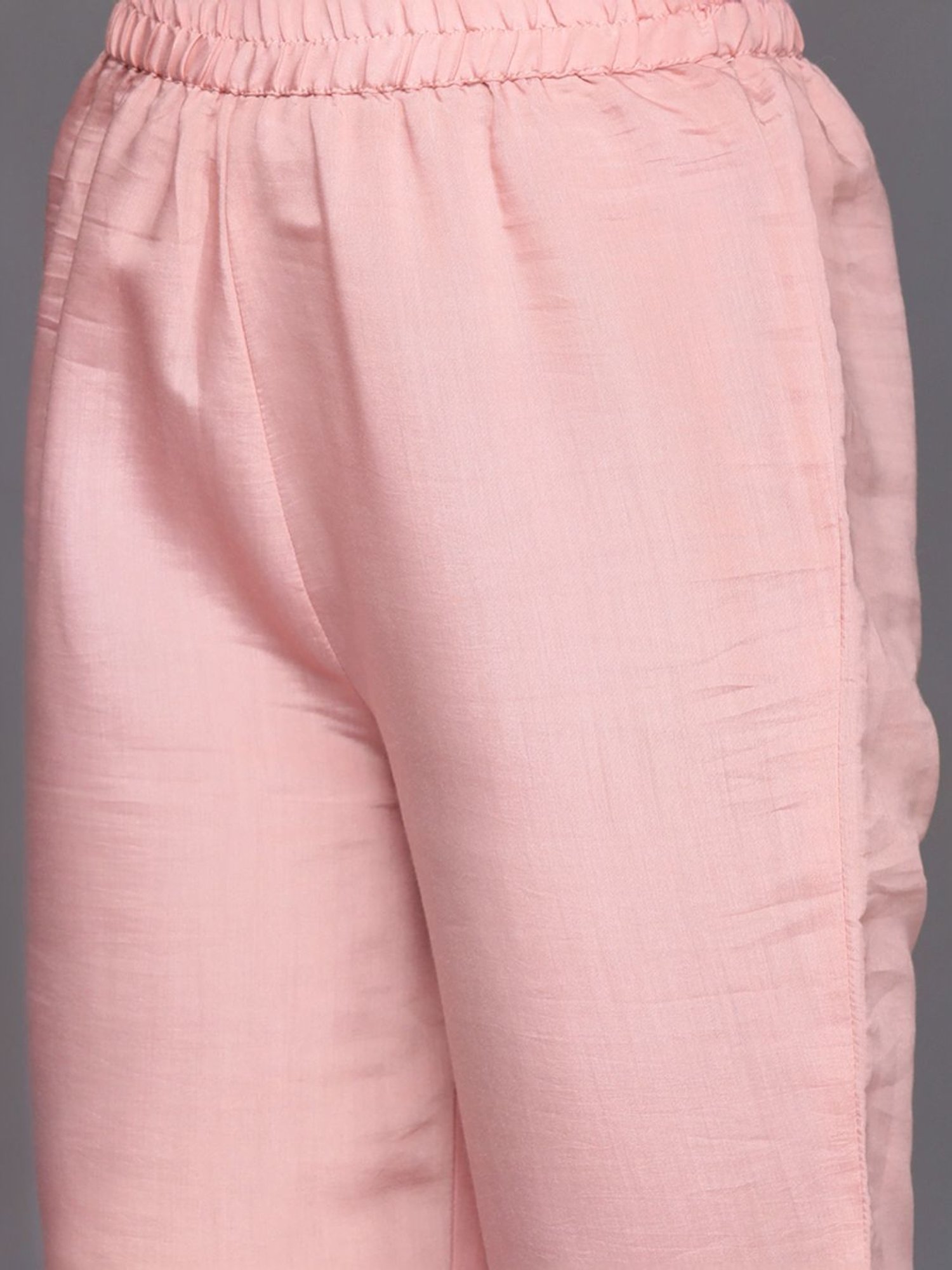 Varanga Pink Embroidered Kurta Pant Set With Dupatta