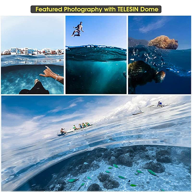 Gopro Dome Port Underwater 6 inches GoPro Diving Dome Port with Waterproof Cover Case + Floating Bobber Handle + Trigger for GoPro 765 Black