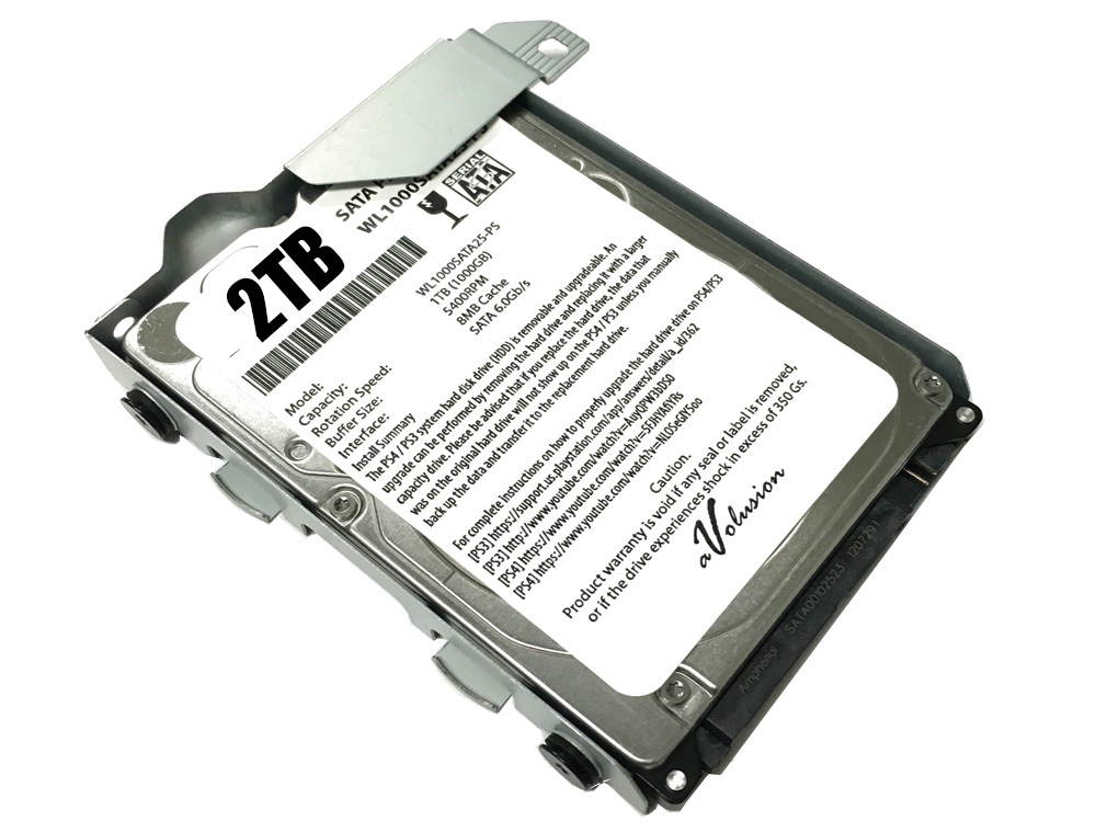 Avolusion 2TB Playstation4 (PS4 CUH-1100 Series) Hard Drive Upgrade Kit (2TB HDD + 8GB USB + Mounting Kit) w/2-Year Warranty
