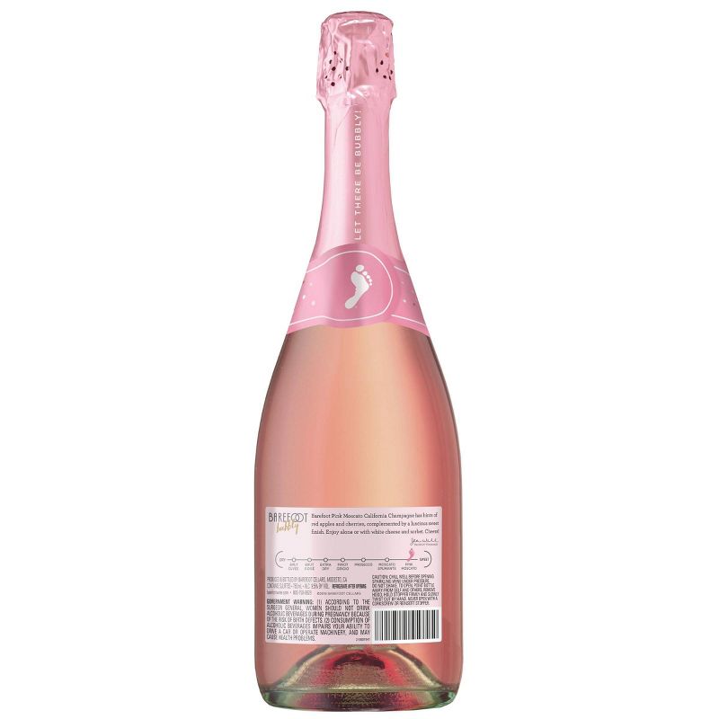 Barefoot Bubbly Pink Moscato Wine - 750ml Bottle