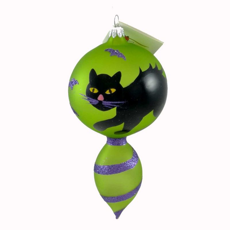 Laved Italian Ornaments Black Cat Drop Halloween Bats  -  Tree Ornaments