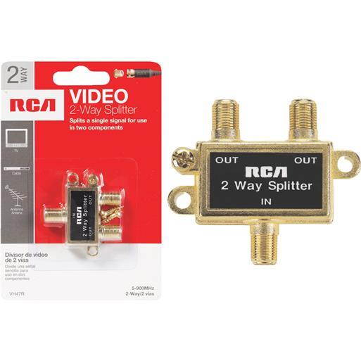 Voxx Accessories 2-Way Coax Splitter VH47R Unit: CARD