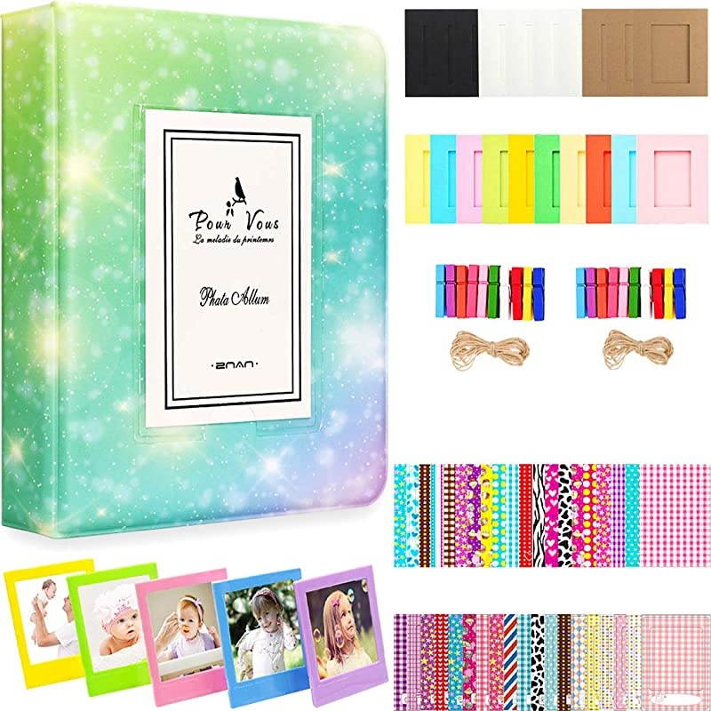 2x3 Inch Photo Paper Film Album Set for Fujifilm Instax Mini Camera, Polaroid Snap, Z2300, SocialMatic Instant Cameras & Zip Instant Printer (Galaxy-3, 64 Pockets)