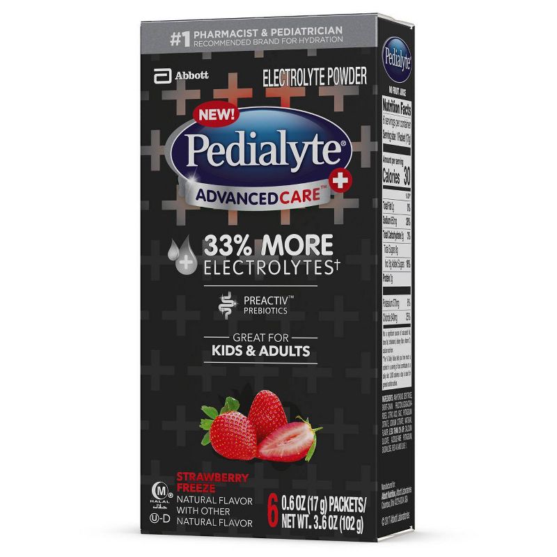 Pedialyte AdvancedCare Plus Electrolyte Powder - Strawberry Freeze - 3.6oz Total