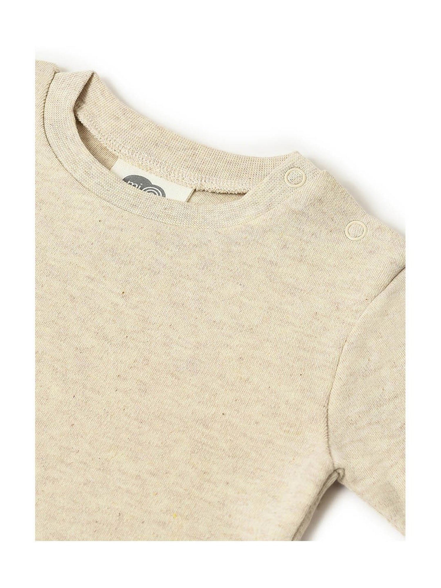 MiArcus Kids Cream & Green Solid T-Shirt with Dungaree