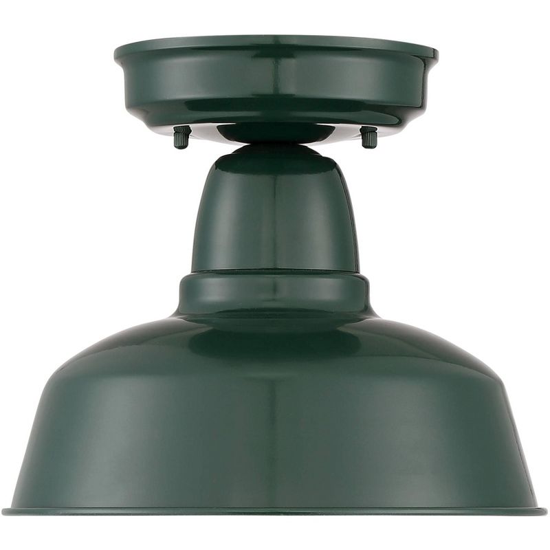 John Timberland Rustic Outdoor Ceiling Light Fixture Urban Barn Dark Green 10 1/4" for Exterior House Porch Patio