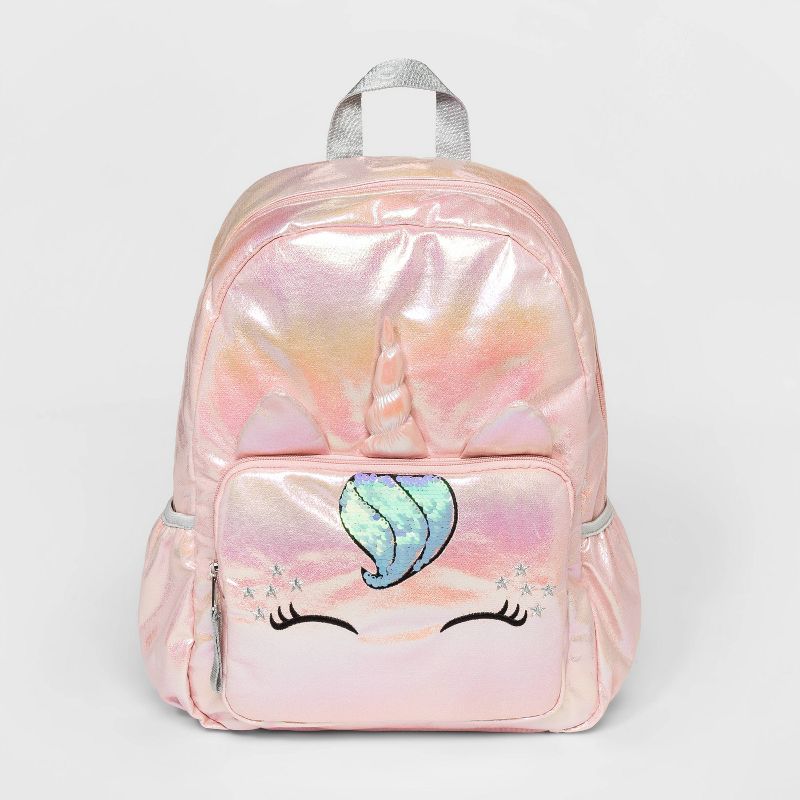 Girls' Iridescent Unicorn Backpack - Cat & Jack™ Pink