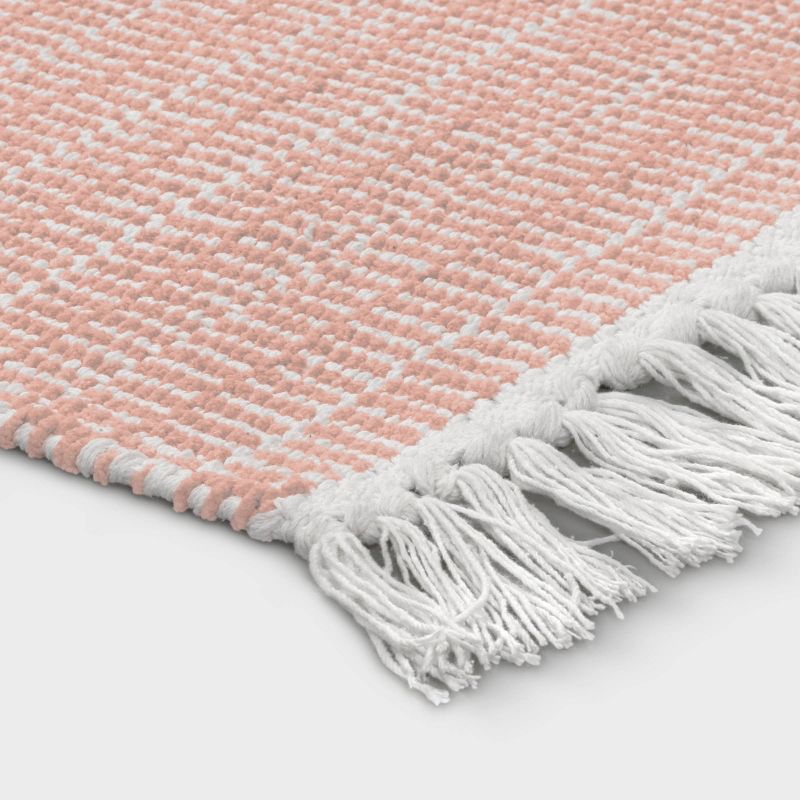 27"x45" Checkered Accent Rug Pink - Pillowfort™