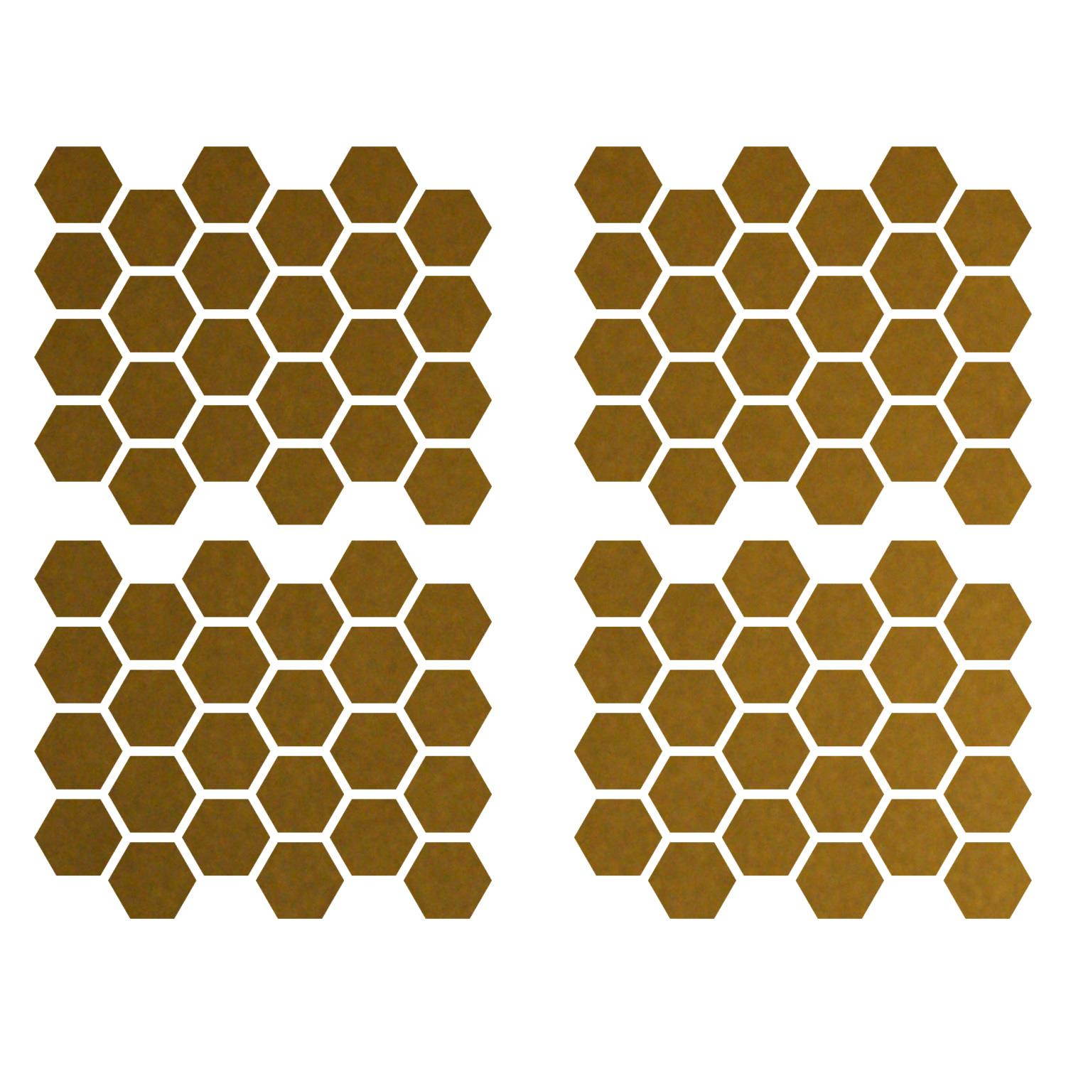 LiteMark 1 Inch Blue Hexagon Decals - Pack of 208