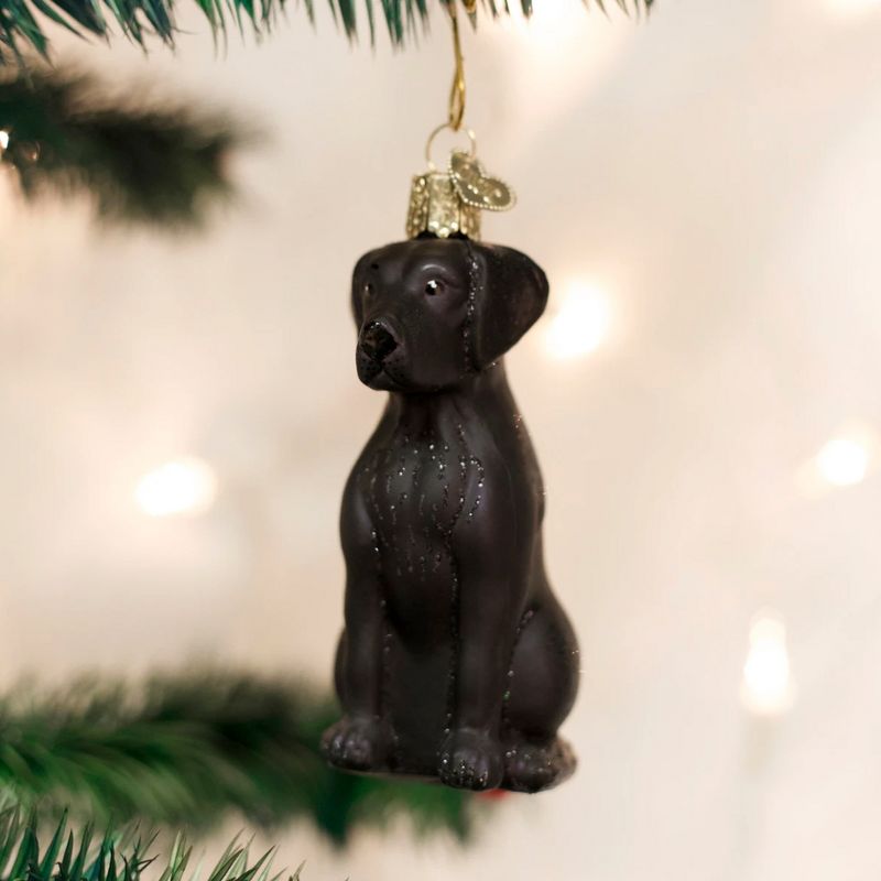 Old World Christmas 3.75" Labrador Retriever Black Ornament Dog Lab Best Friend  -  Tree Ornaments
