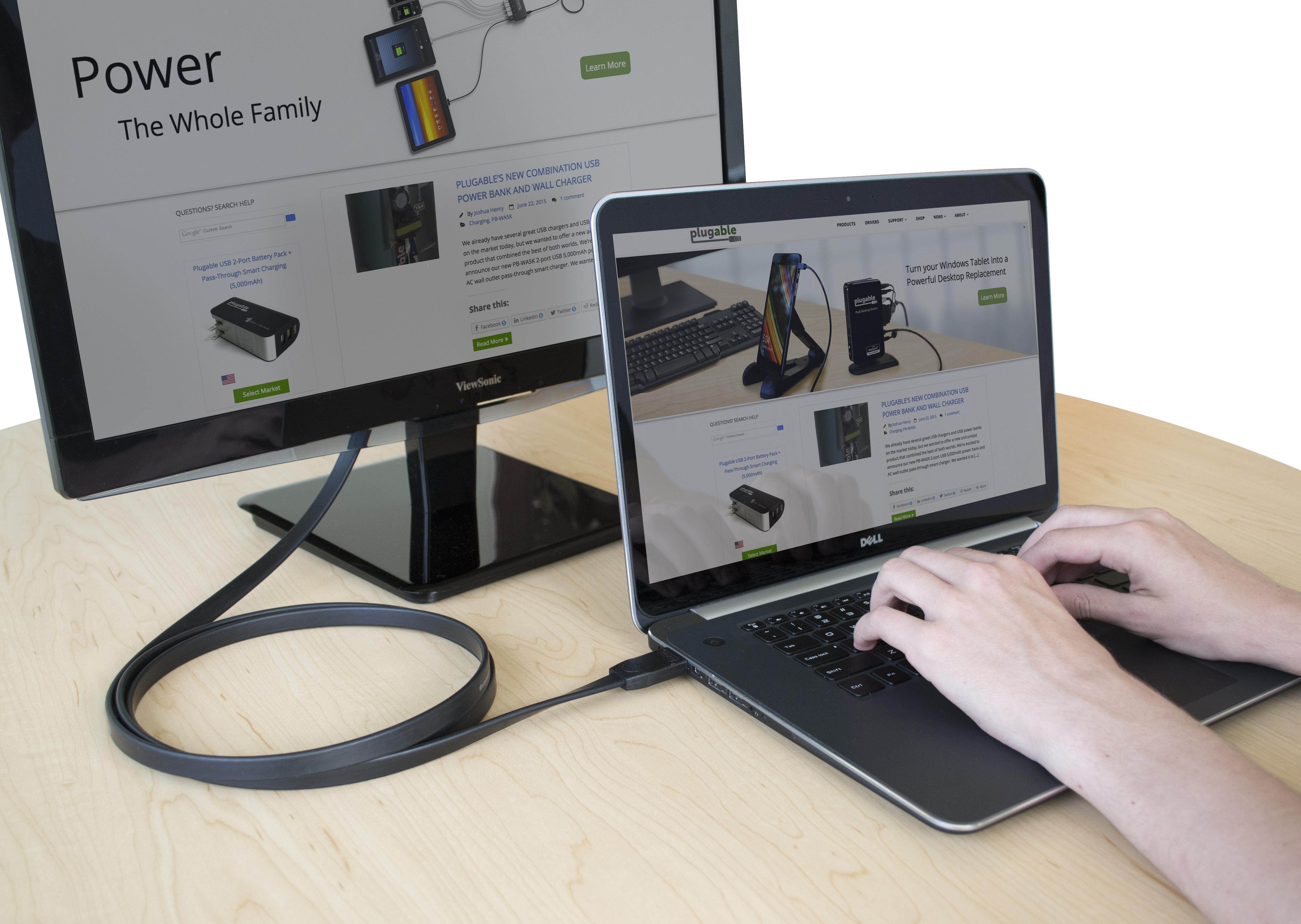 Plugable HDMI To VGA Adapter, 6 Foot (1.8 Meter) Converter Cable Supporting Up To 1920 x 1080 (60Hz)