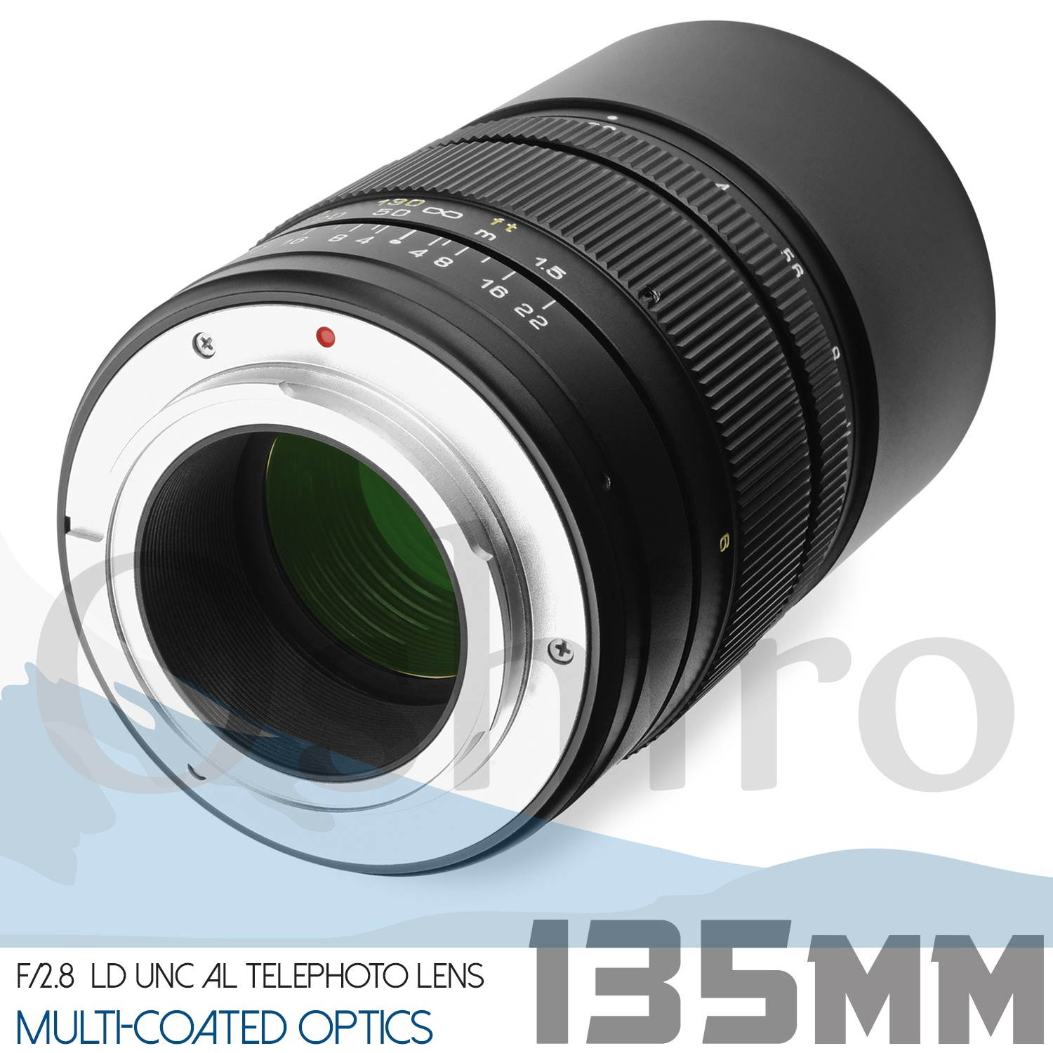 Oshiro 135mm f/2.8 LD UNC AL Telephoto Full Frame Prime Lens for Nikon D5, D4S, DF, D4, D850, D810, D750, D610, D500, D7500, D7200, D5600, D5500, D5300, D5200, D3400, D3300, D3200 Digital SLR Cameras