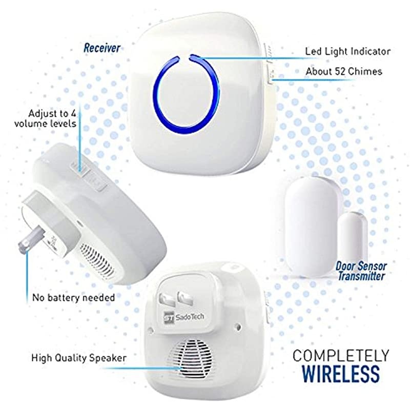Door Chime or Window Alert with Magnetic Sensors Activates When Door or Window is Opened Door Open Chime or Window Alert 1 Mini Discrete Door Sensors + 1 Plugin Receiver