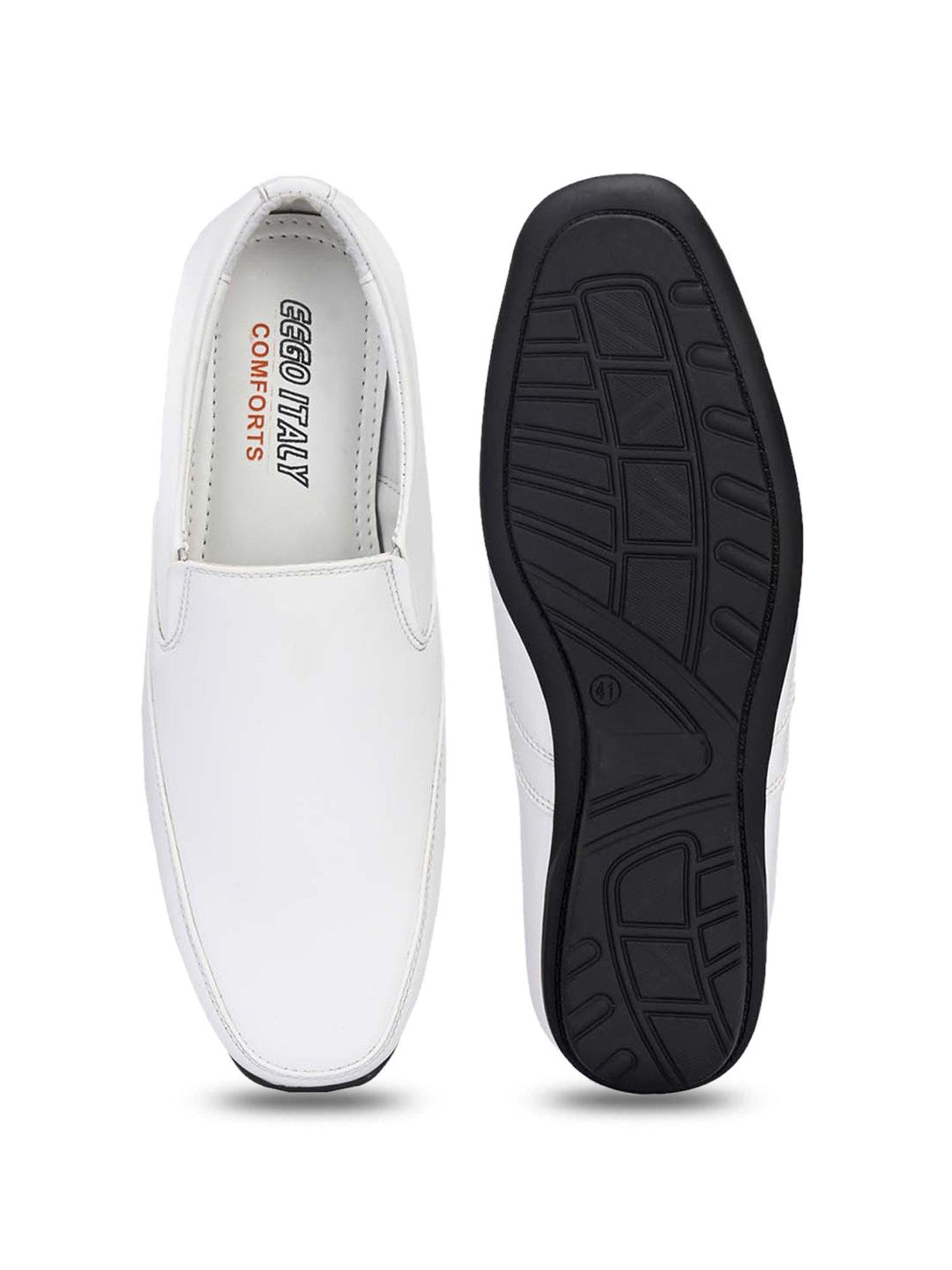 Eego Italy Men's White Formal Loafers