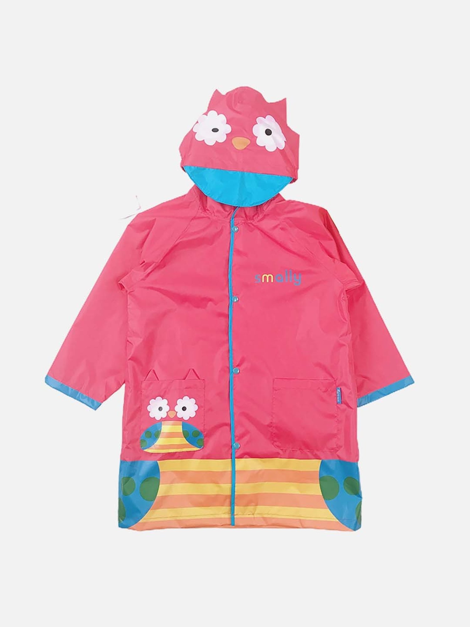 Little Surprise Box Kids Pink Printed Full Sleeves Raincoat